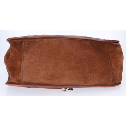 Prada Va0539 Triangle Plate Calf Suede X Leather X Croc X Ray Taiga Eye Studs