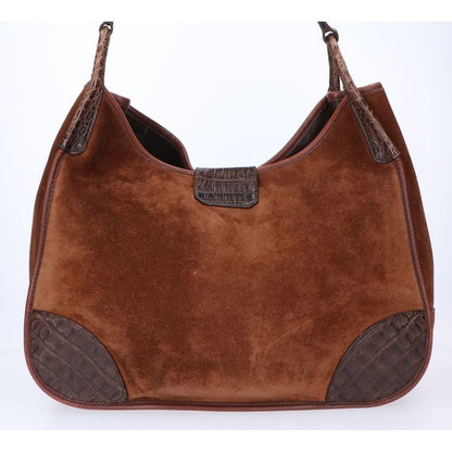 Prada Va0539 Triangle Plate Calf Suede X Leather X Croc X Ray Taiga Eye Studs