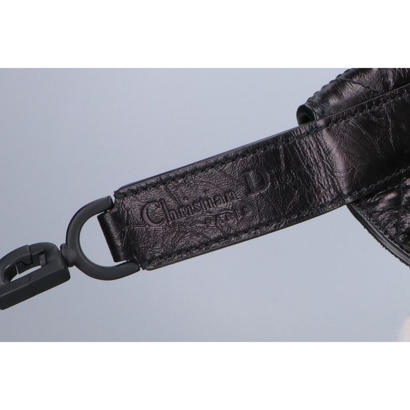 Christian DIOR Similar Macrocanage Crinkled Calfskin Toujours Bag Small