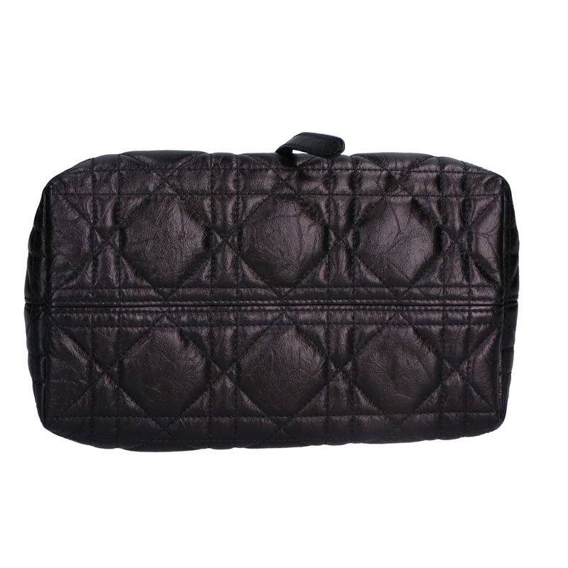 Christian DIOR Similar Macrocanage Crinkled Calfskin Toujours Bag Small