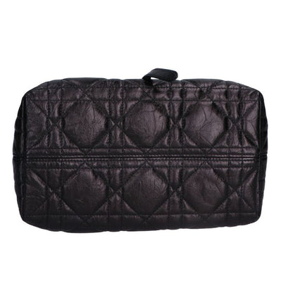 Christian DIOR Similar Macrocanage Crinkled Calfskin Toujours Bag Small