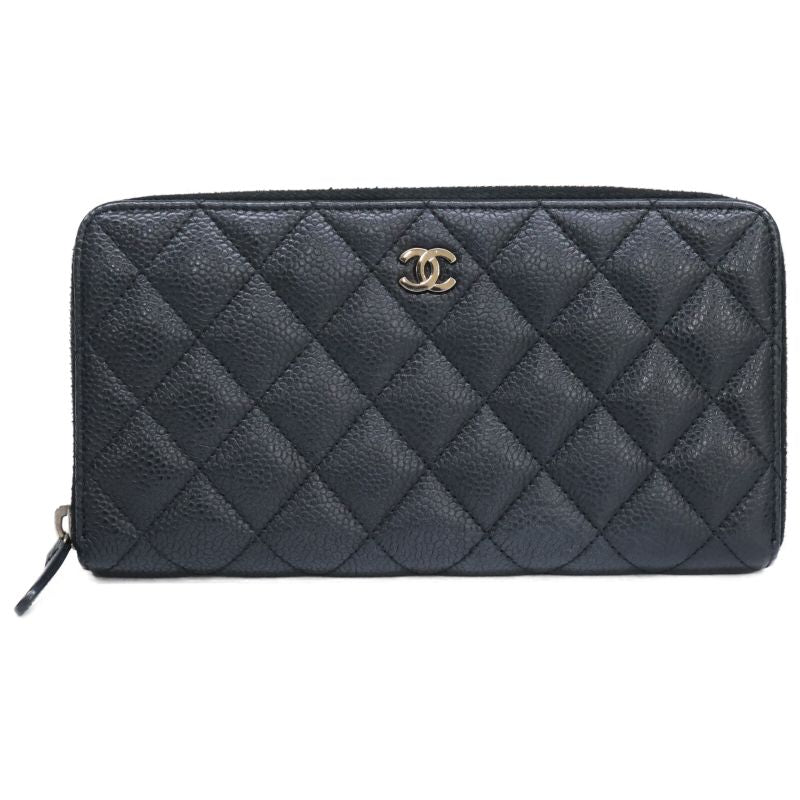 Chanel 16th Ap0242 Caviar Skin Classic Long Zipped Wallet