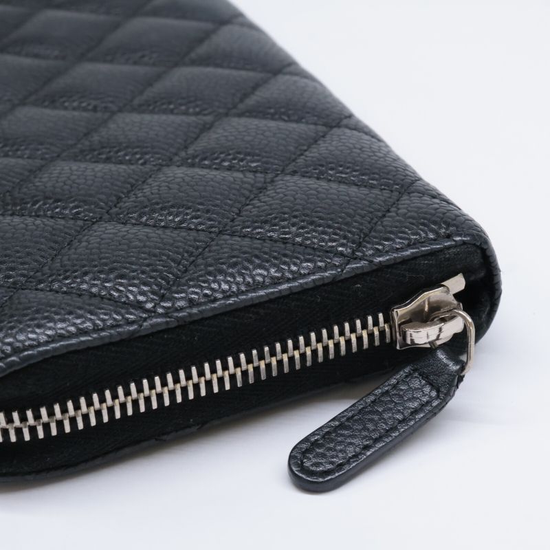Chanel 16th Ap0242 Caviar Skin Classic Long Zipped Wallet