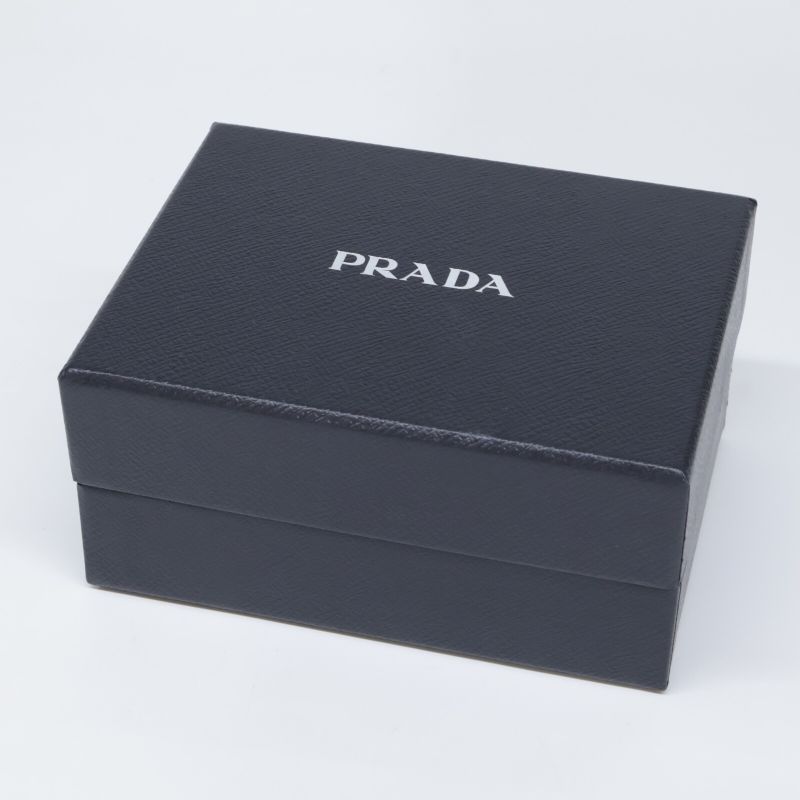 Prada Unused 1nr016 Triangle Logo Patent Mini Pouch Drawstring Ring Drawstring