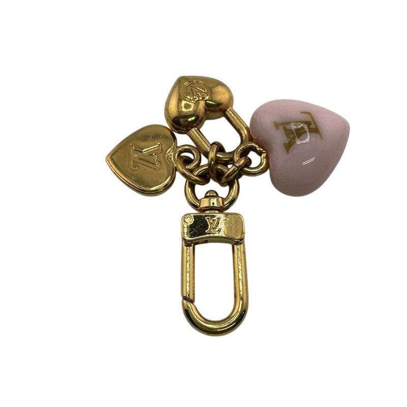 Louis Vuitton M01554 Bag Charm Key Holder Micro Charm LV Heart Charm Gold Ladies