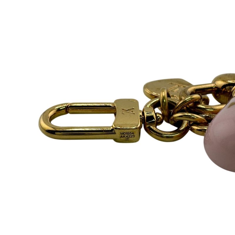 Louis Vuitton M01554 Bag Charm Key Holder Micro Charm LV Heart Charm Gold Ladies
