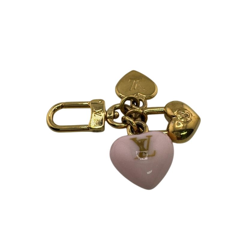 Louis Vuitton M01554 Bag Charm Key Holder Micro Charm LV Heart Charm Gold Ladies