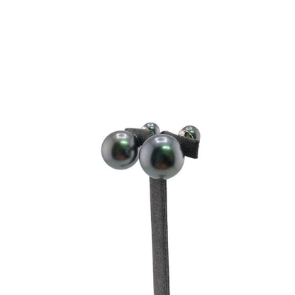 Christian Dior Tribal Binaural Earrings Grey Women