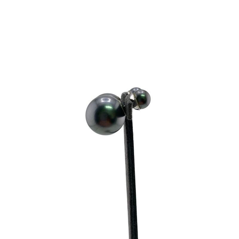 Christian Dior Tribal Binaural Earrings Grey Women