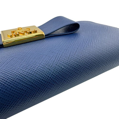Prada 1mh132 Long Wallet Saffiano Fiocco Long Wallet Bluette Women