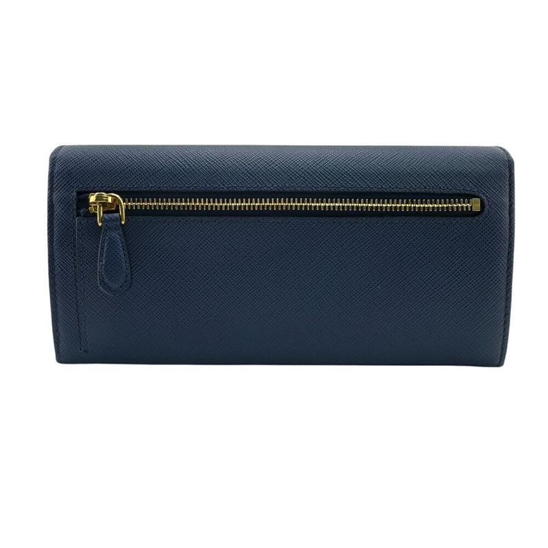 Prada 1mh132 Long Wallet Saffiano Fiocco Long Wallet Bluette Women