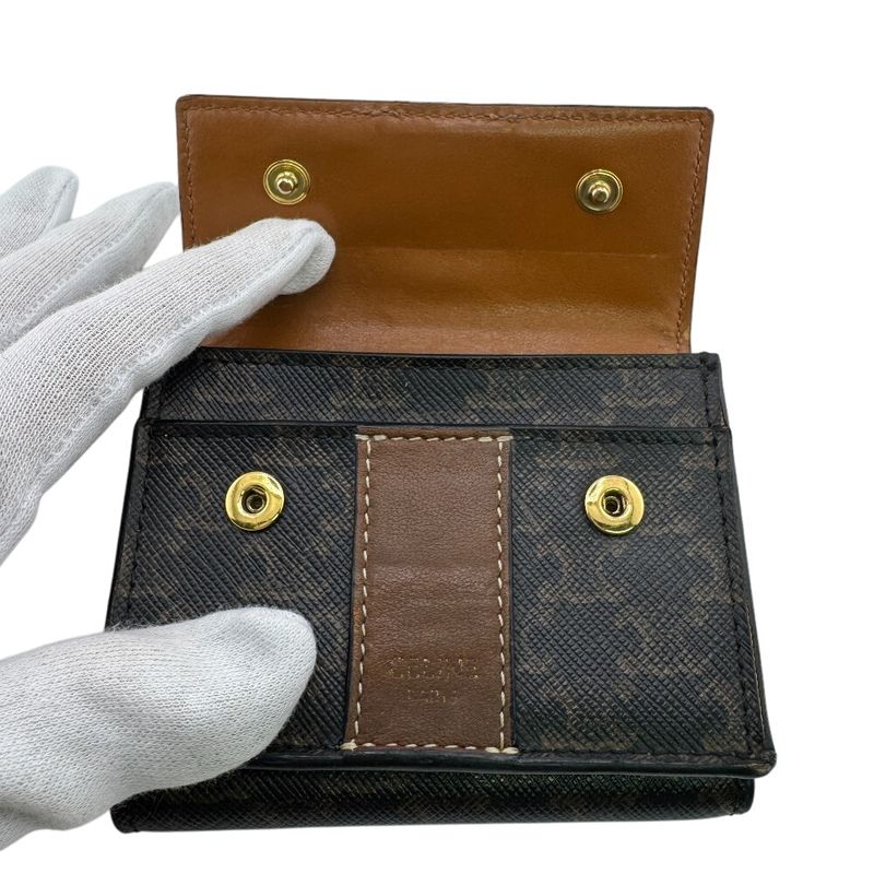 Celine Small Trifold Wallet Trifold Wallet Black Women