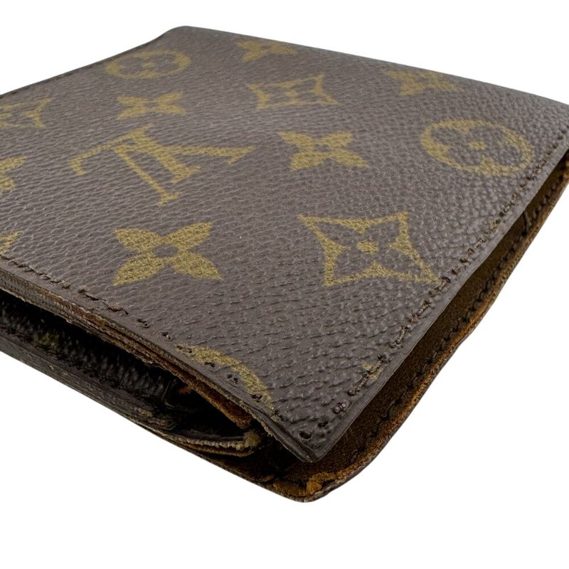 Louis Vuitton Vintage Coin Case Folding Wallet Beige Men's