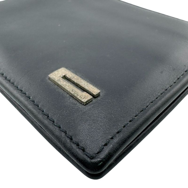 Gucci 1759 G Logo Card Case Folding Wallet Black Men's