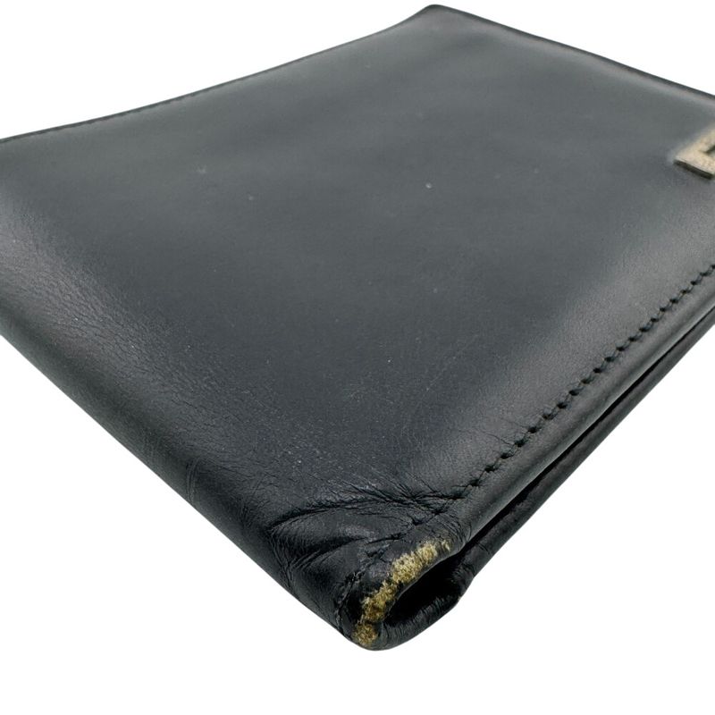 Gucci 1759 G Logo Card Case Folding Wallet Black Men's