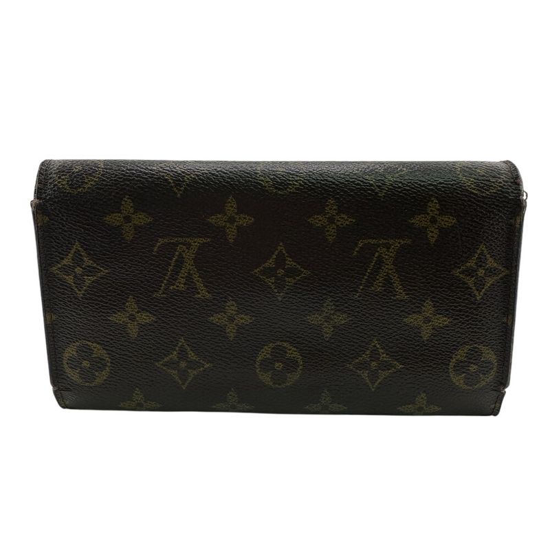 Louis Vuitton M61217 Portefeuille International Long Wallet Brown Ladies