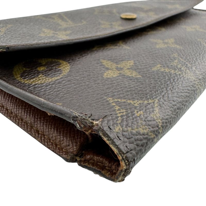 Louis Vuitton M61217 Portefeuille International Long Wallet Brown Ladies