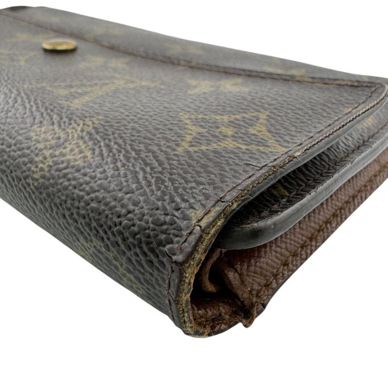 Louis Vuitton M61217 Portefeuille International Long Wallet Brown Ladies