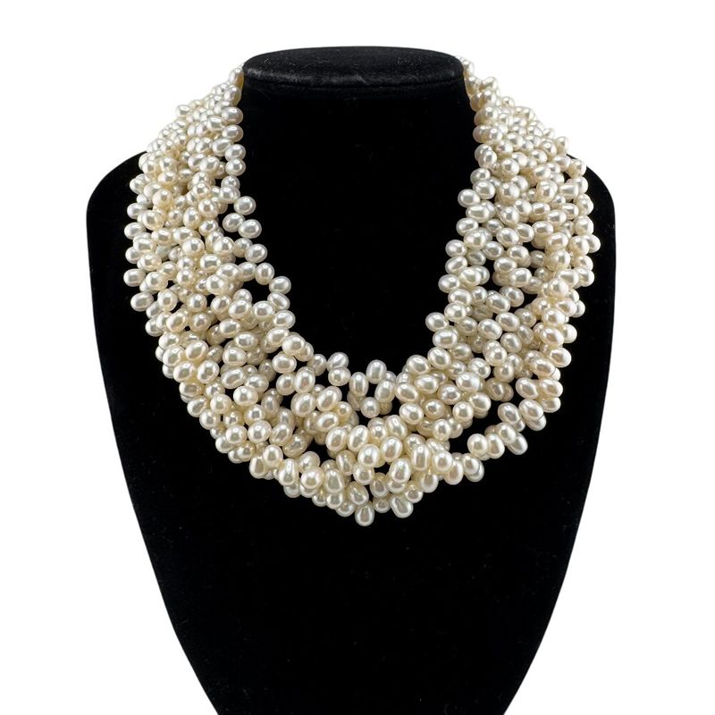 Tiffany & Co Faux Pearl Necklace Torsade Necklace White Women