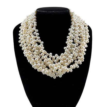 Tiffany & Co Faux Pearl Necklace Torsade Necklace White Women