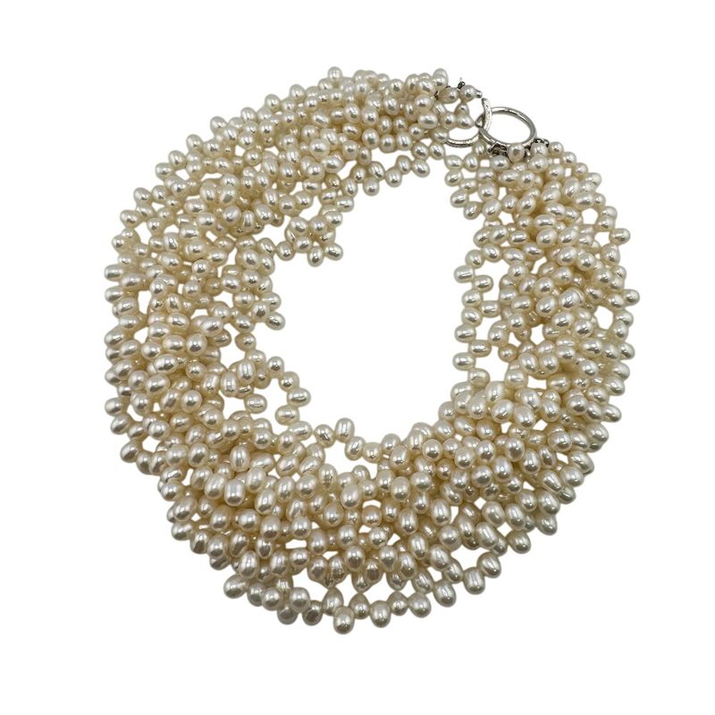 Tiffany & Co Faux Pearl Necklace Torsade Necklace White Women
