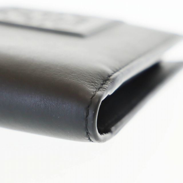 Loewe Bifold COIN Wallet Black Calf Leather Anagram Bifold Coin Wallet Bifold
