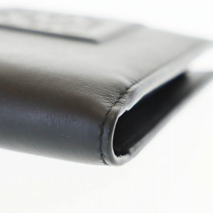 Loewe Bifold COIN Wallet Black Calf Leather Anagram Bifold Coin Wallet Bifold