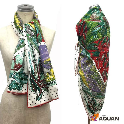 Hermes Carre 140 Shawl Tropiques Tropical Flowers Birds Animal Silk New Old