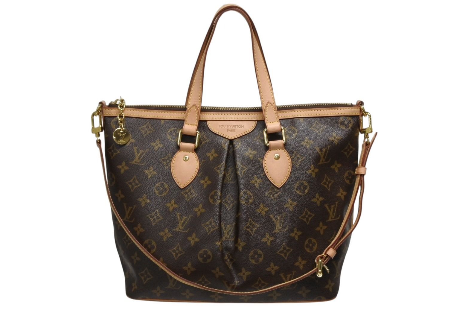 Louis Vuitton Palermo PM Handbag Monogram Leather Gold