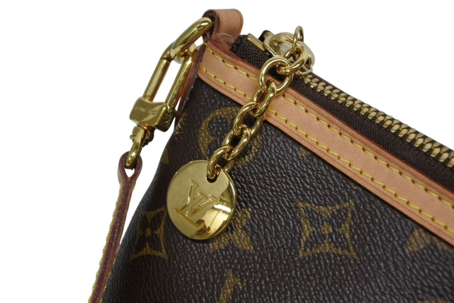 Louis Vuitton Palermo PM Handbag Monogram Leather Gold — view 6