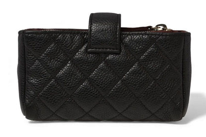 Chanel Pouch Card Case Coin Case Chanel Caviar Skin Black Bordeaux