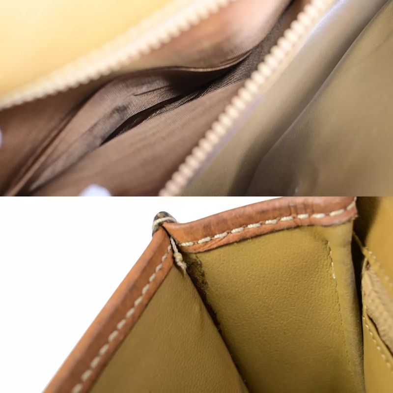 Celine Clutch Bag Macadam Second Bag Brown 07bs049