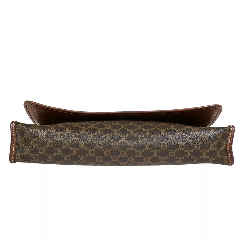 Celine Clutch Bag Macadam Second Bag Brown 07bs049