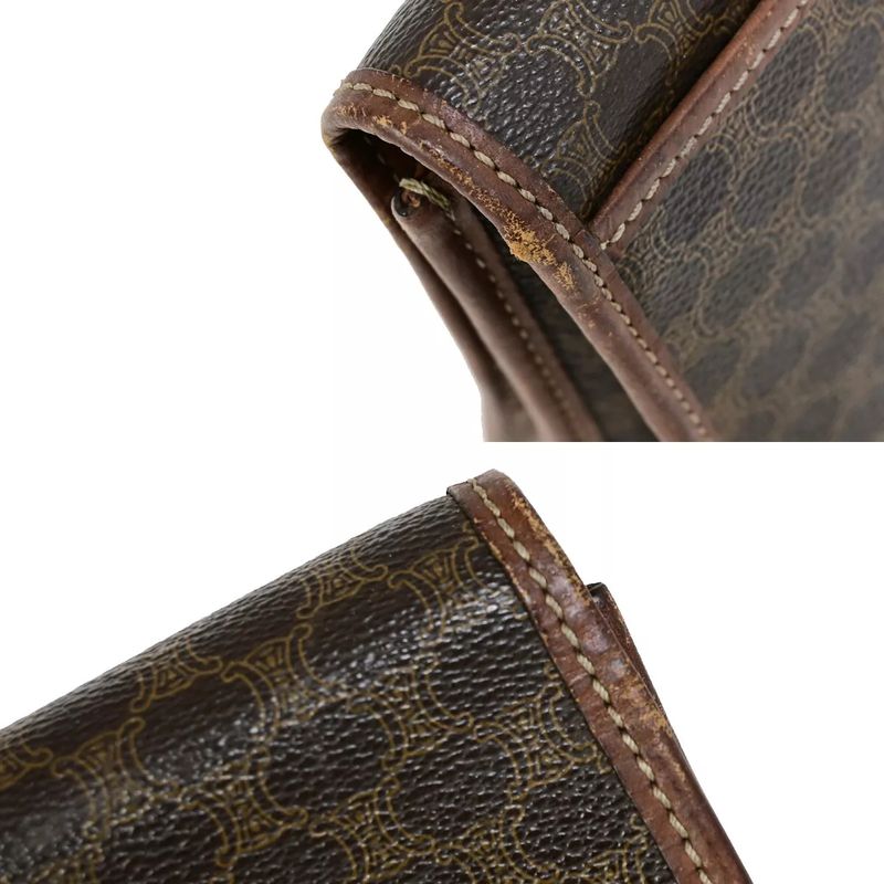 Celine Clutch Bag Macadam Second Bag Brown 07bs049