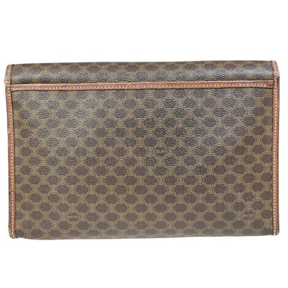 Celine Clutch Bag Macadam Second Bag Brown 07bs049