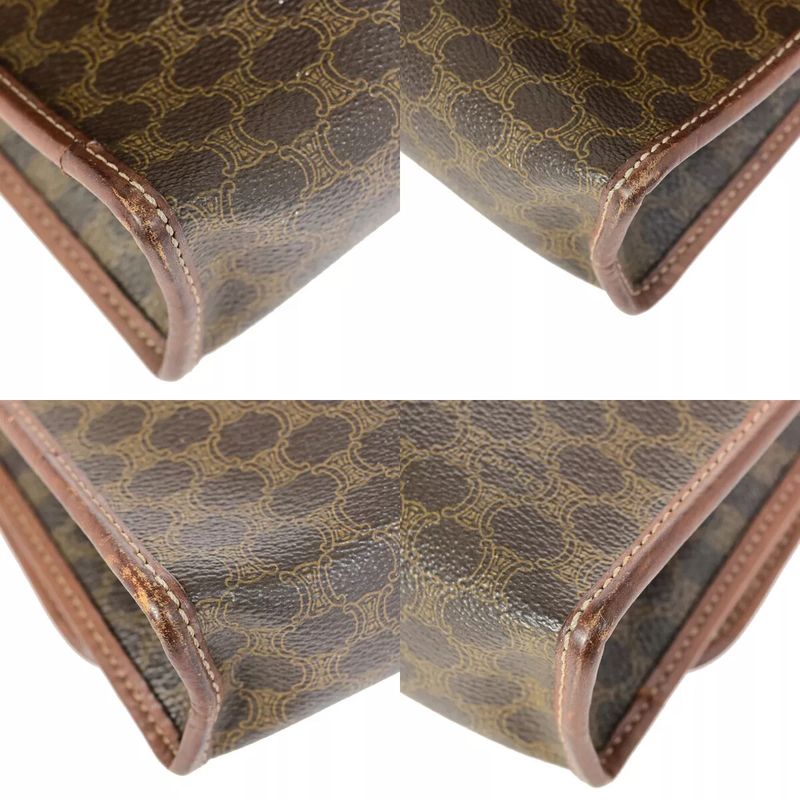 Celine Clutch Bag Macadam Second Bag Brown 07bs049