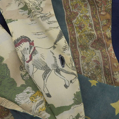 Gucci Stain Docking Satin Docking Shirt Top Men's Navy 44 595375 44