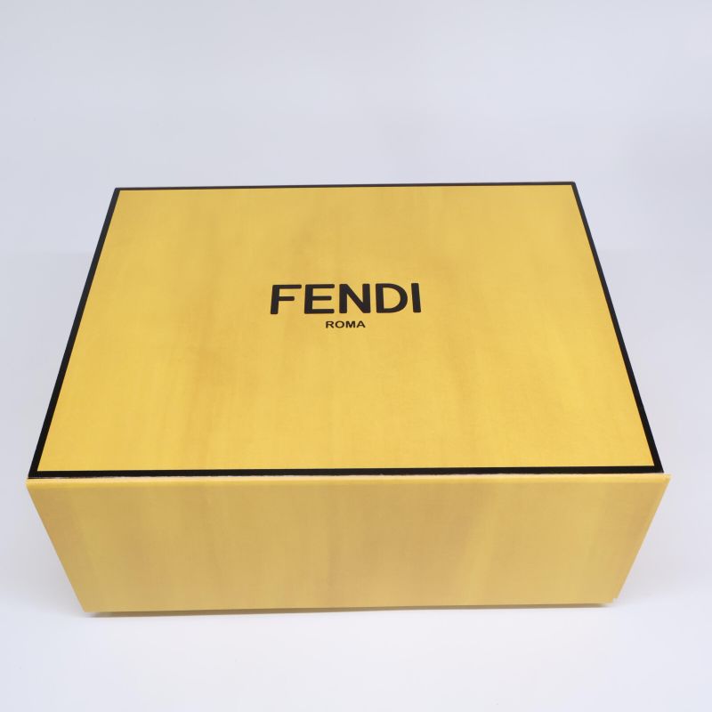 FendiGenuine Fxq632 A401 Zucca Pattern Lamb Fur Hat M