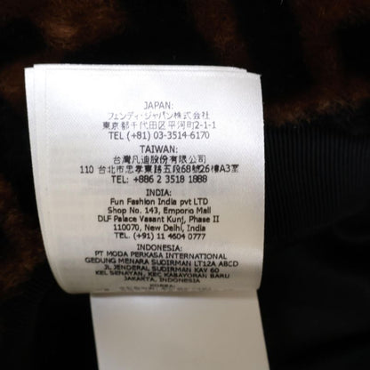 FendiGenuine Fxq632 A401 Zucca Pattern Lamb Fur Hat M