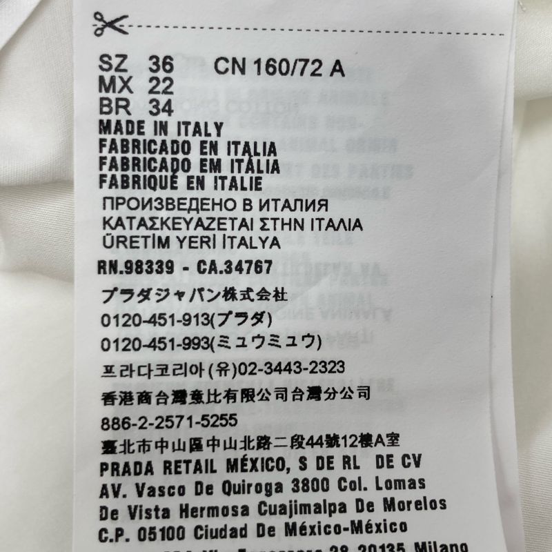 Prada regular In  P432f S212 1UCX Volume Sleeve Blouse36