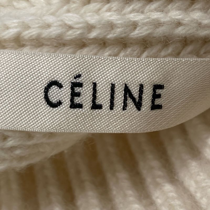 Celine 2 3bx8/6806 Ivory Wool Cashmere Phoebe Period Open Bag Design Knit XS