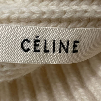 Celine 2 3bx8/6806 Ivory Wool Cashmere Phoebe Period Open Bag Design Knit XS