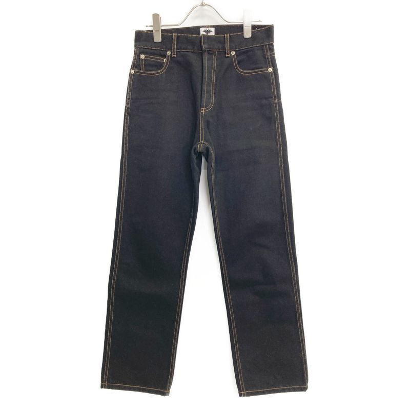 Christian DIOR Black BEE Tag Button Fly Cropped Denim Pants 38