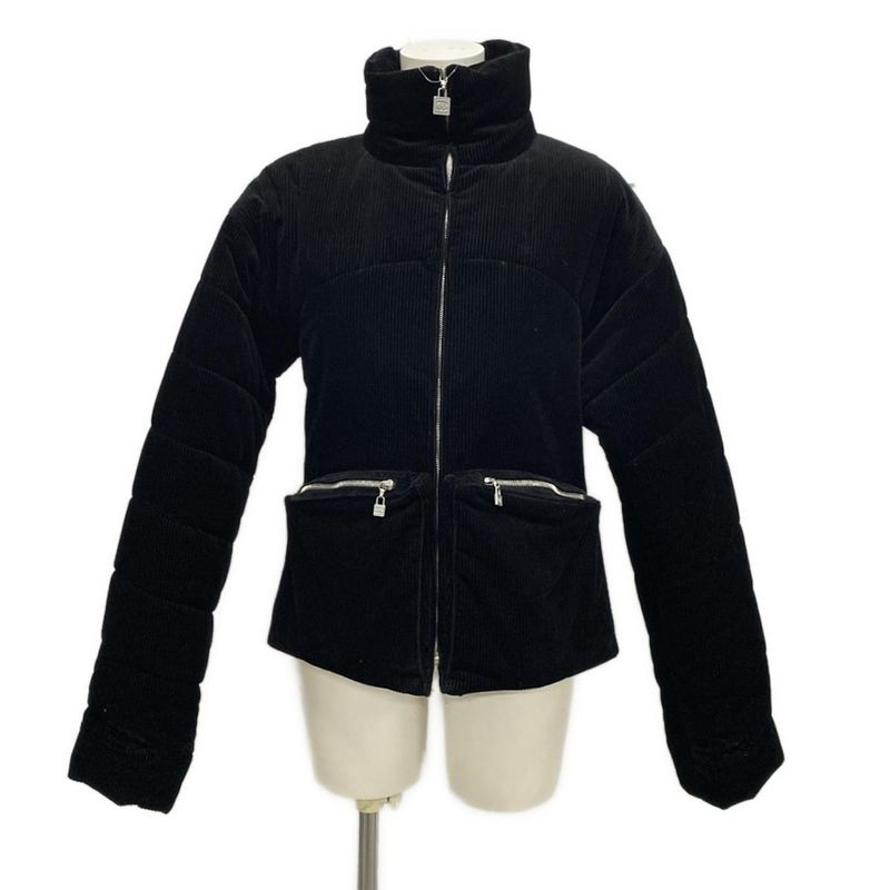 Chanel Down Jacket Size 42 L Women - P21718 Black Long Sleeve / Corduroy /