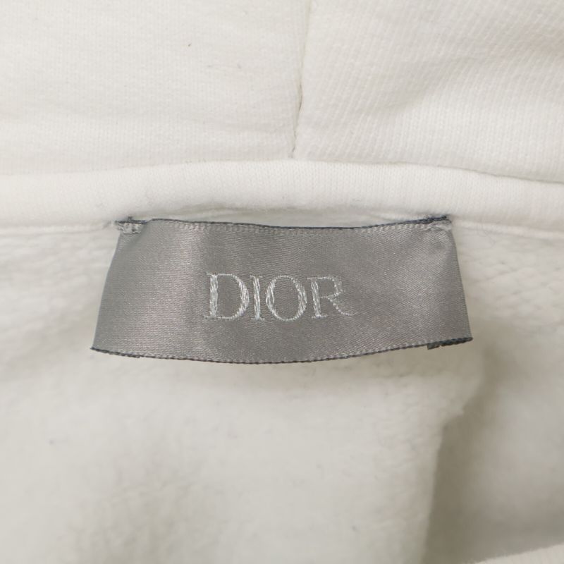 DIOR X Raymond Pettibon 943j600e0531 White Logo Embroidery Sweat Hoodie