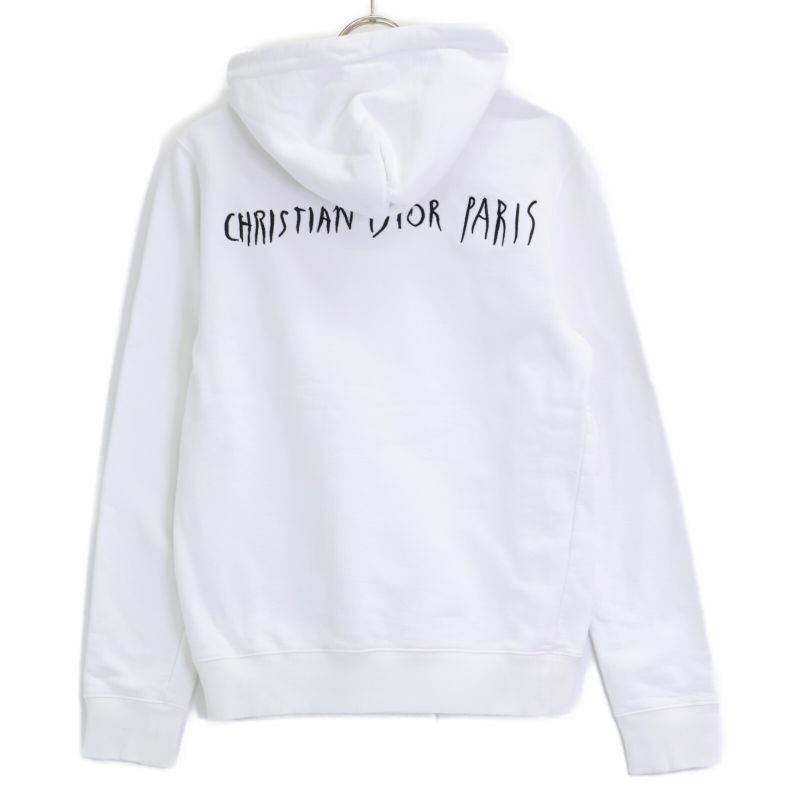 DIOR X Raymond Pettibon 943j600e0531 White Logo Embroidery Sweat Hoodie