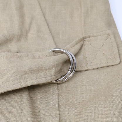 Celine 2 6o05/5124 Beige Linen Cotton Sleeveless Wrap Belted Jacket 38