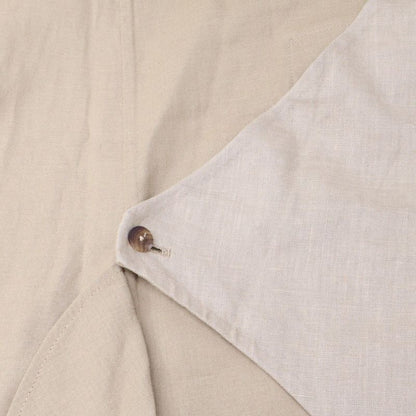 Celine 2 6o05/5124 Beige Linen Cotton Sleeveless Wrap Belted Jacket 38