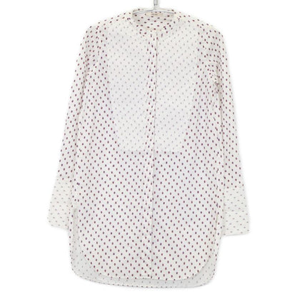 Celine 2 0m36/6712 White Phoebe Period Dot Tuxedo Shirt 34