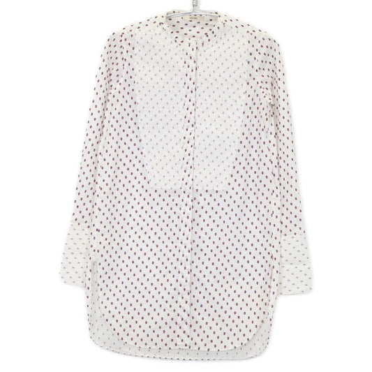 Celine 2 0m36/6712 White Phoebe Period Dot Tuxedo Shirt 34